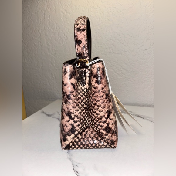 NWT! 🤩Tory Burch Snake Print Handbag and Satchel/ Crossbody Set - Brown/pink - Picture 4 of 8